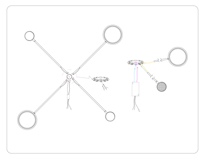 Потолочный светодиодный светильник с пультом Ambrella light FL51631