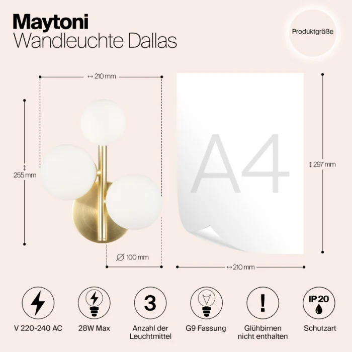 Бра Maytoni Dallas MOD545WL-03BS