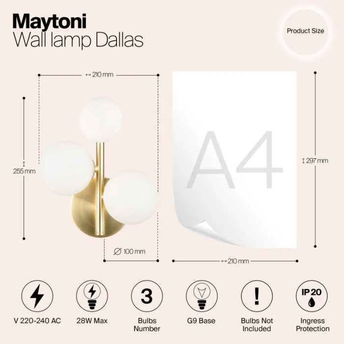 Бра Maytoni Dallas MOD545WL-03BS