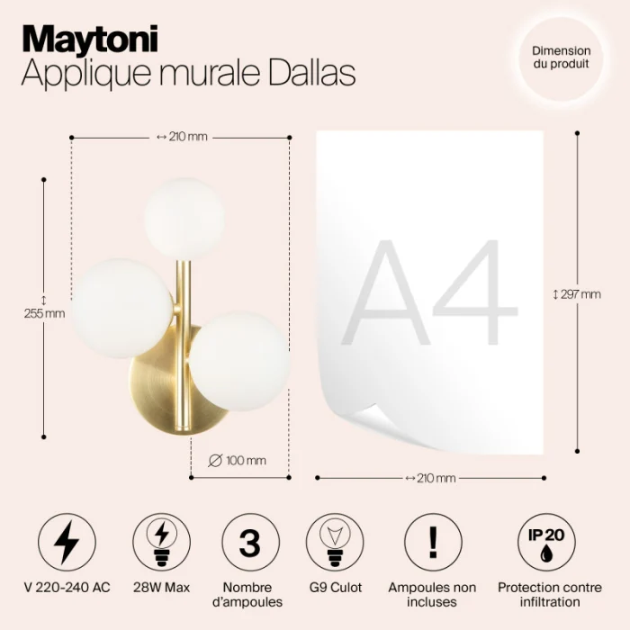 Бра Maytoni Dallas MOD545WL-03BS
