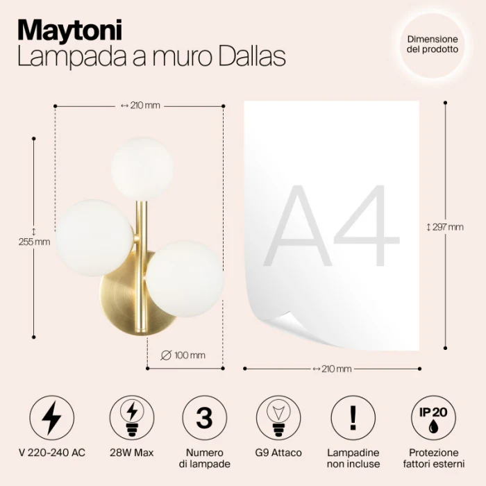 Бра Maytoni Dallas MOD545WL-03BS