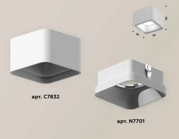 Комплект накладного светильника Ambrella light XS7832001