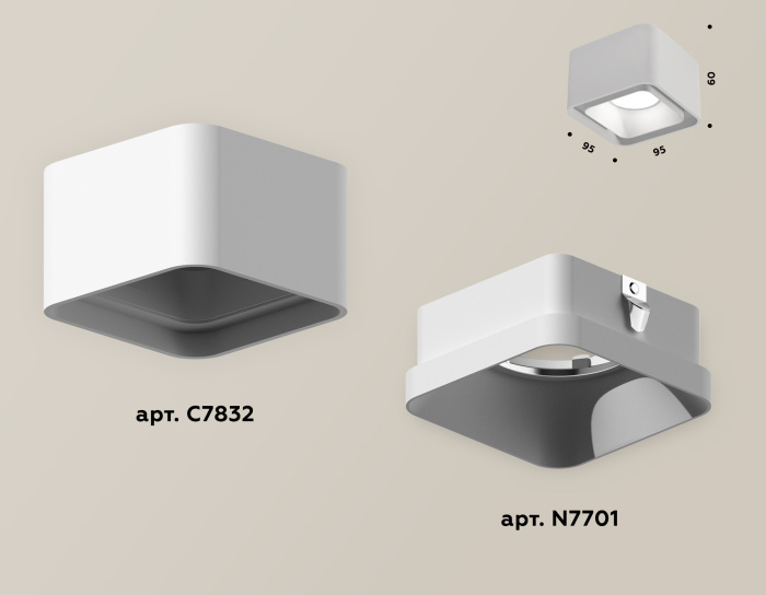 Комплект накладного светильника Ambrella light XS7832001