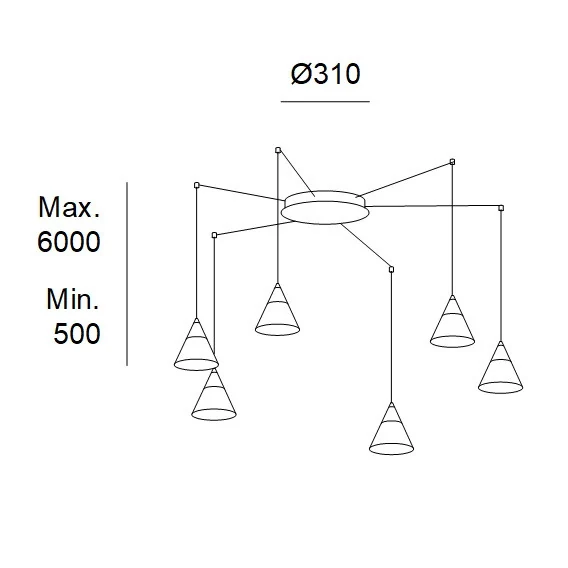 Подвесной светильник Leds C4 15-7593-DL-DO
