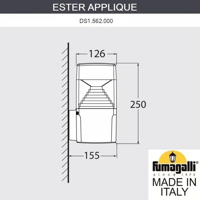 Уличный настенный светильник Fumagalli ESTER APPLIQUE DS1.562.000.WXD1L