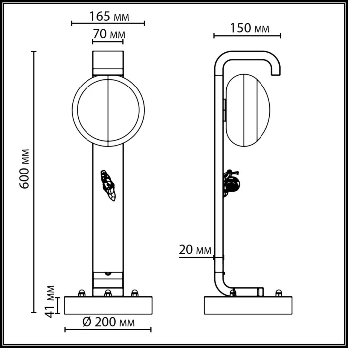 Ландшафтный светильник Odeon Light Luma 5434/1F
