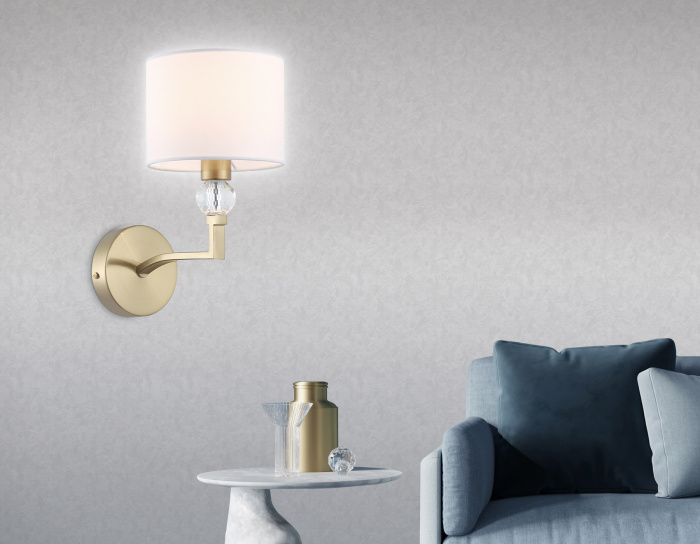 Настенный светильник с абажуром и хрусталем Ambrella light LH71135