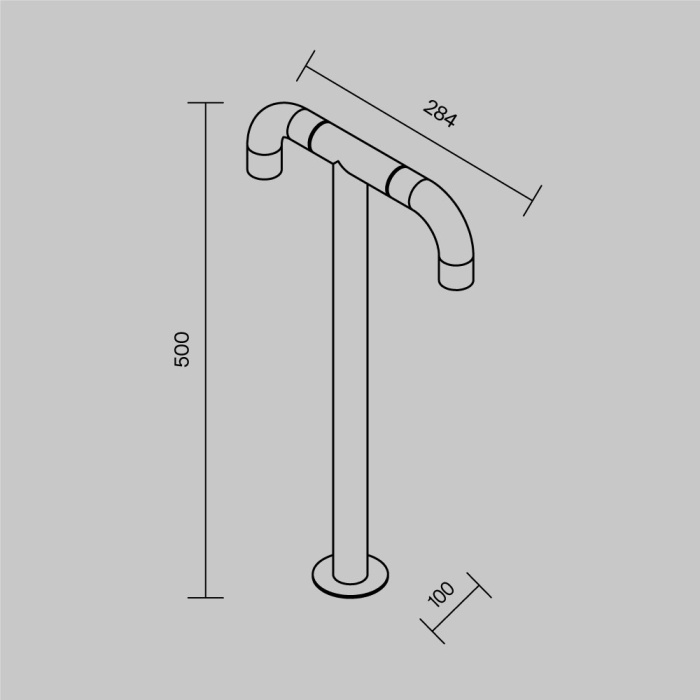 Садово-парковый светильник Maytoni Sleek O477FL-L4GF3K