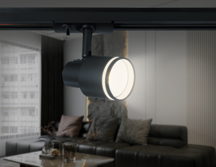 Трековый однофазный светильник со сменной лампой GU10 Ambrella light GL5206