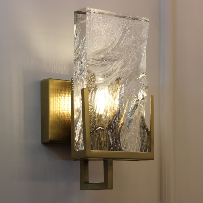 Бра Cloyd MINERAL W1 / выс. 30 см - хрусталь - латунь (арт.20165)