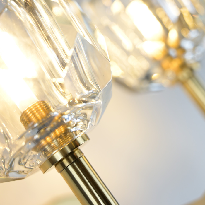 Бра Boule de Cristal Double Sconce Brass ImperiumLoft