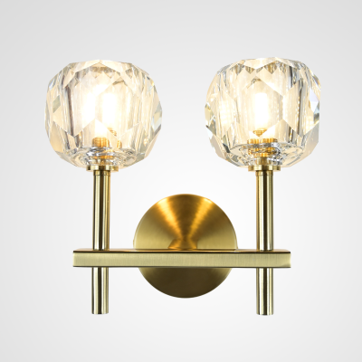 Бра Boule de Cristal Double Sconce Brass ImperiumLoft