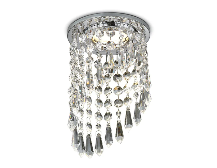 Встраиваемый точечный светильник MR16 с хрусталем Ambrella light K2247 CH/CL