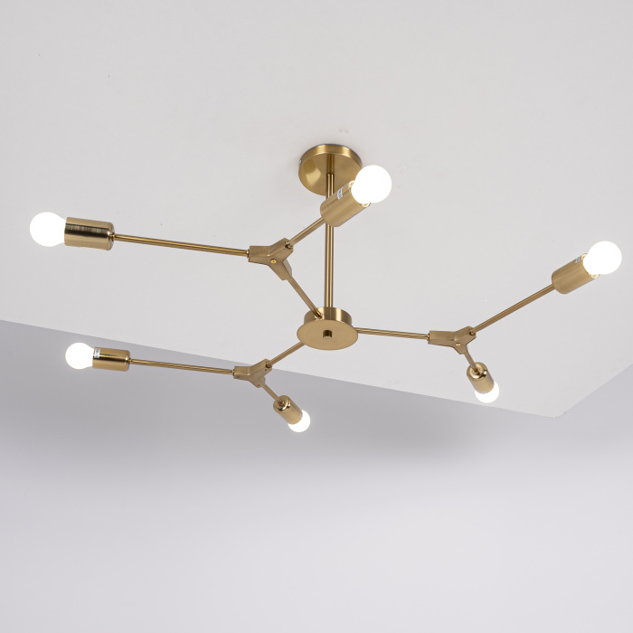 Люстра на штанге LATE D86 Gold ImperiumLoft