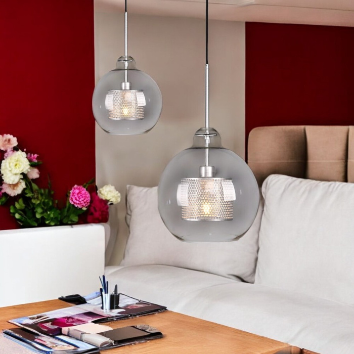 Подвесной светильник CATCH F pear silver D30 ImperiumLoft