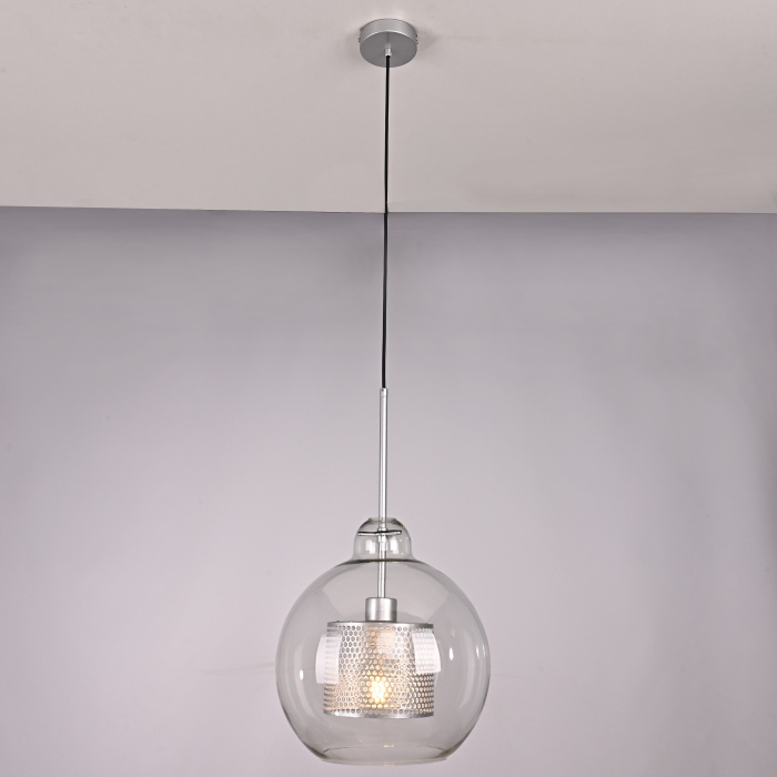 Подвесной светильник CATCH F pear silver D30 ImperiumLoft