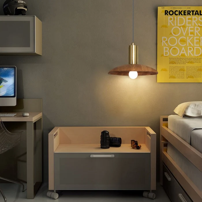 Подвесной светильник WOOD Light brown ImperiumLoft