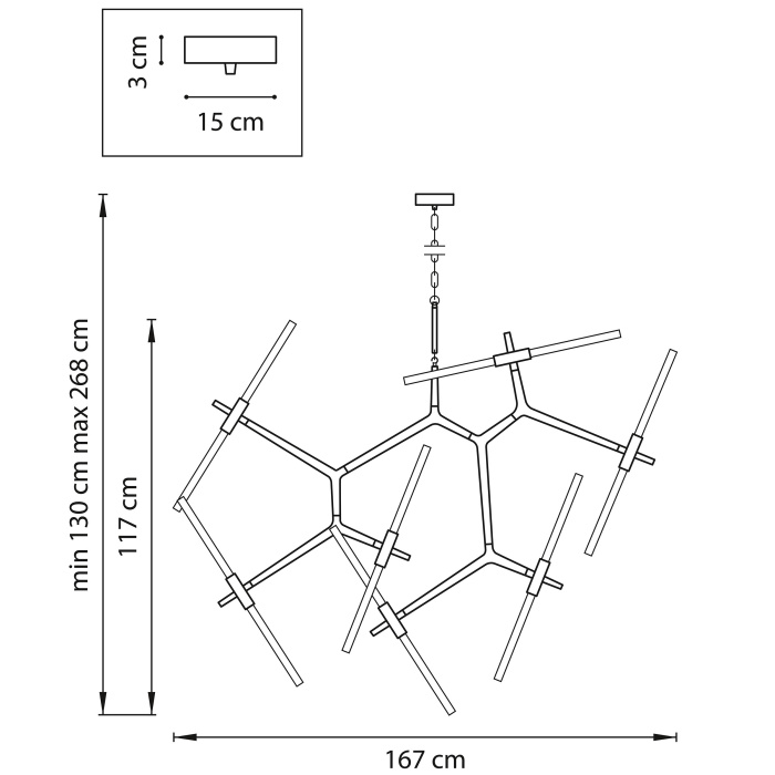 Подвесная люстра Struttura LIGHTSTAR 742147