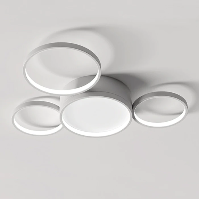 Потолочная люстра в виде колец TWINE 4 rings White ImperiumLoft