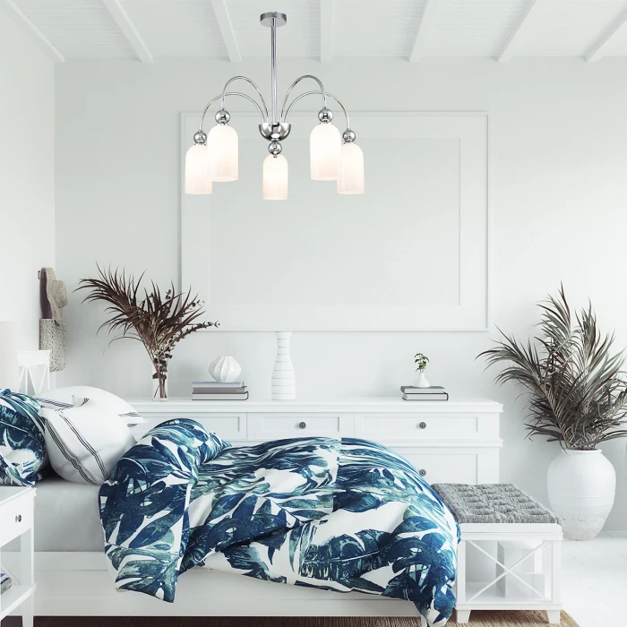 Потолочная люстра на штанге ODE ESCADA 686/5PL Chrome