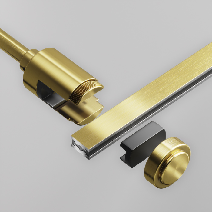 Крепление настенное Wall одинарное удлиненное Flarity латунь Maytoni TRA155CW-SL1-BS