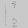 Трековый подвесной светильник Maytoni Bubble TR181PL-1-4WTW-B