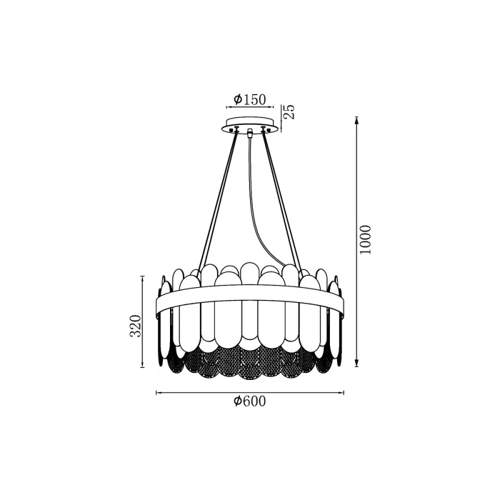 Подвесной светильник VL3185P12 Vele Luce