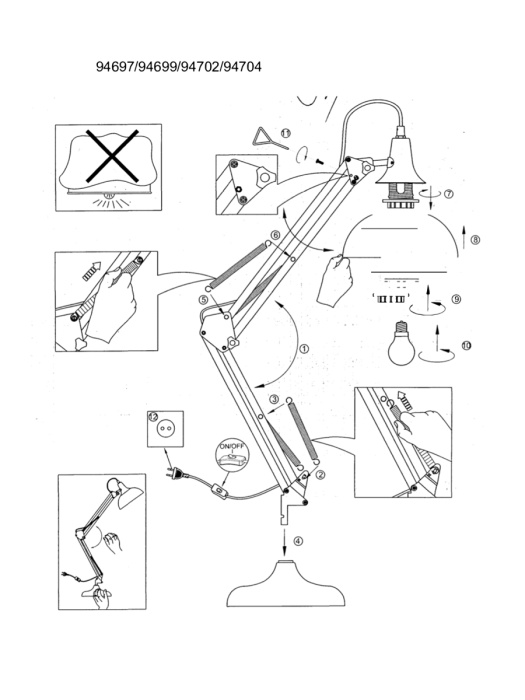 Настольная лампа EGLO BORGILLIO 94702