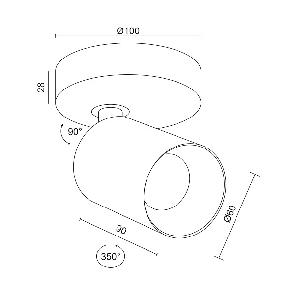 Спот Ledron SAGITONY R1 S60 White