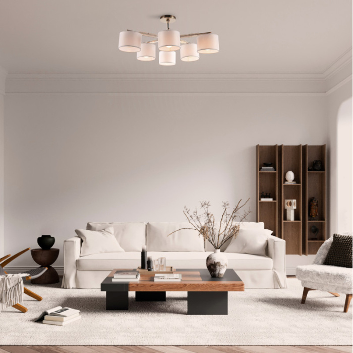 Люстра на штанге Freya Pipe FR5386CL-06G