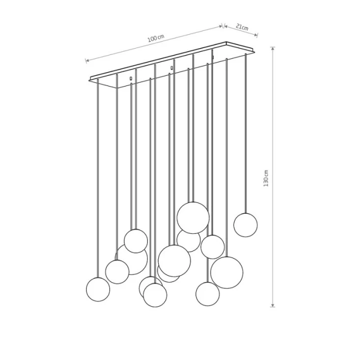 Подвесная люстра Nowodvorski Snowball XIV Black 11408