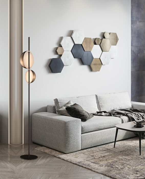 Торшер Delight Collection Floor lamp 10728F black/gold