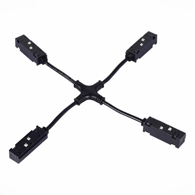 Коннектор питания X-образный для магнитного шинопровода ST-Luce Черный ST006.469.00