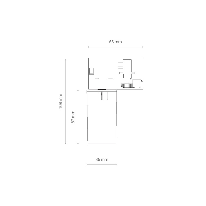 Адаптер для трехфазной трековой системы светильников Nowodvorski Cameleon White 8282