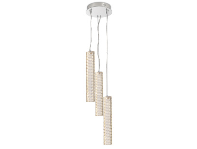 Горизонтальная композиция 8290 из трех  подвесных светильников хром №108 Newport