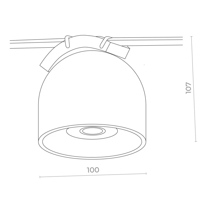 Светильник трековый Белый LED 1*12W 3000K 911Lm Ra90 60 IP20 D100xH107 48V ST451.536.12.1