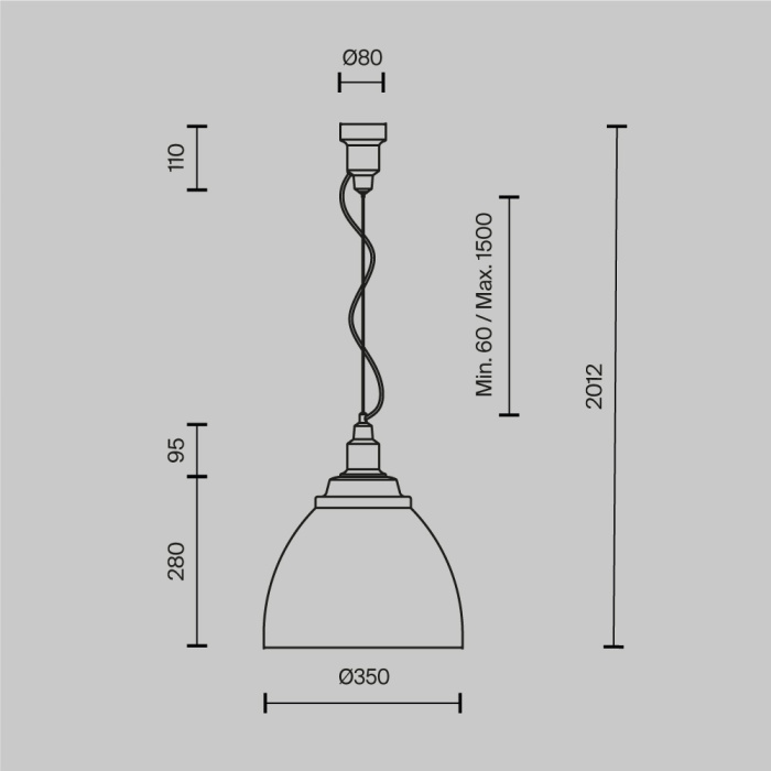 Подвесной светильник Maytoni Bellevue P535PL-01B
