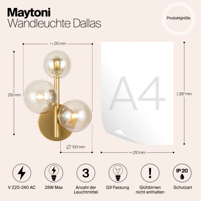 Бра Maytoni Dallas MOD545WL-03G