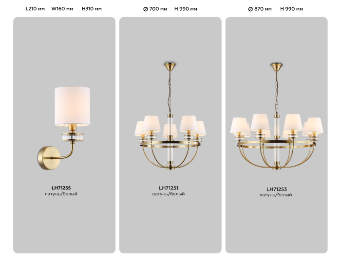 Настенный светильник с абажуром Ambrella light LH71255