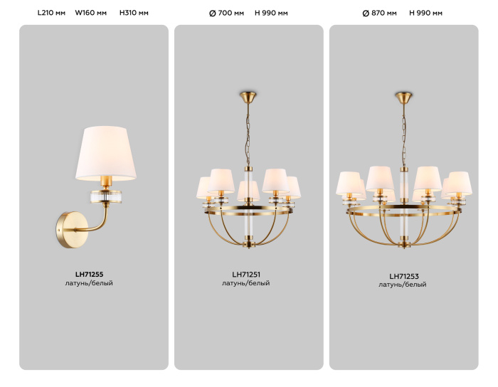 Настенный светильник с абажуром Ambrella light LH71255