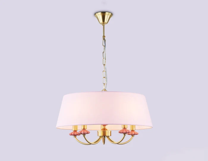 Подвесная люстра с абажуром и декором из керамики Ambrella light LH75021