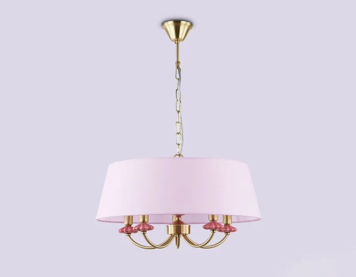 Подвесная люстра с абажуром и декором из керамики Ambrella light LH75021