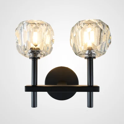 Бра Boule de Cristal Double Sconce Brass Черный ImperiumLoft