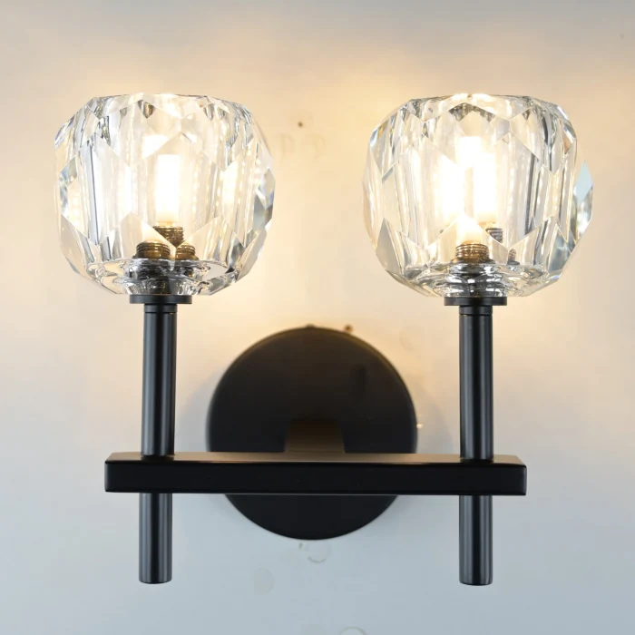 Бра Boule de Cristal Double Sconce Brass Черный ImperiumLoft