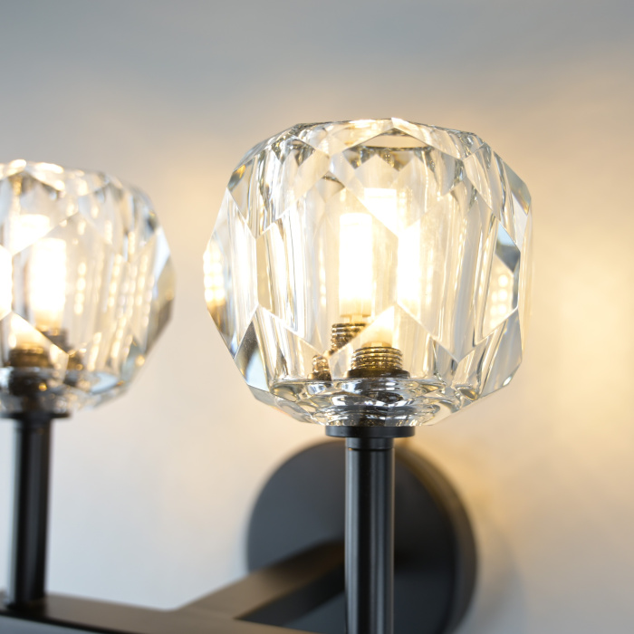 Бра Boule de Cristal Double Sconce Brass Черный ImperiumLoft