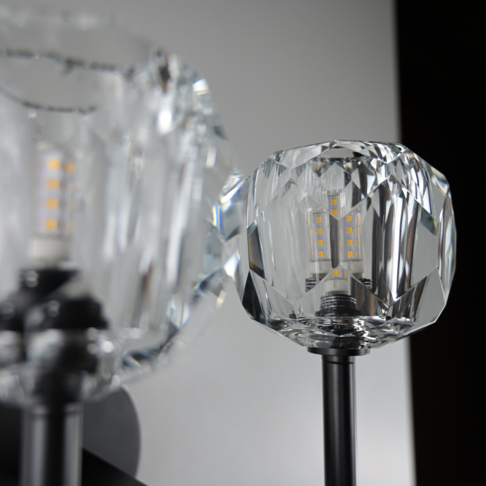 Бра Boule de Cristal Double Sconce Brass Черный ImperiumLoft