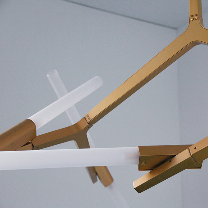 Люстра Cloyd XANT C14 / L130 см - золото мат. (арт.10801)