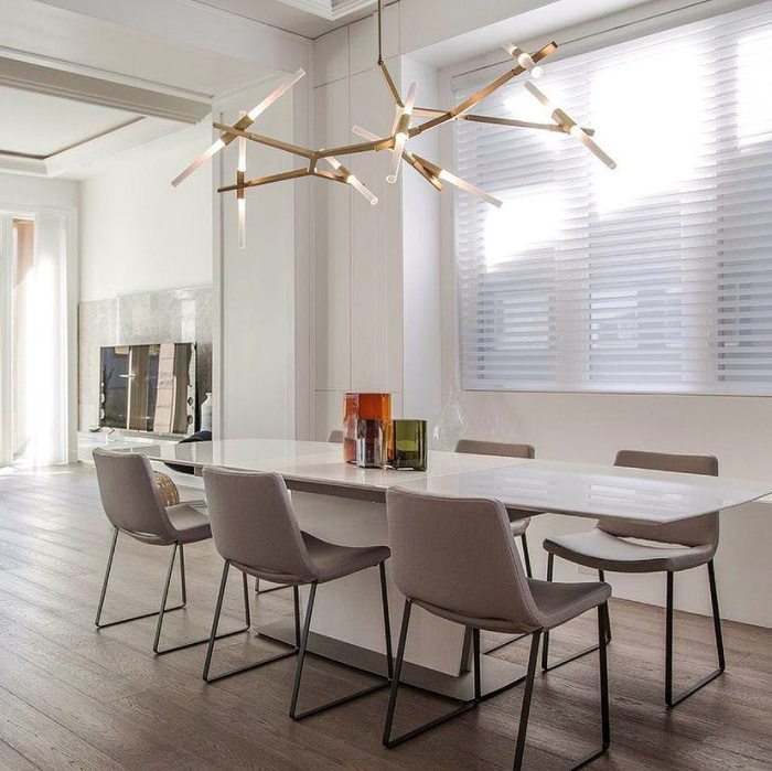 Люстра Cloyd XANT C14 / L130 см - золото мат. (арт.10801)