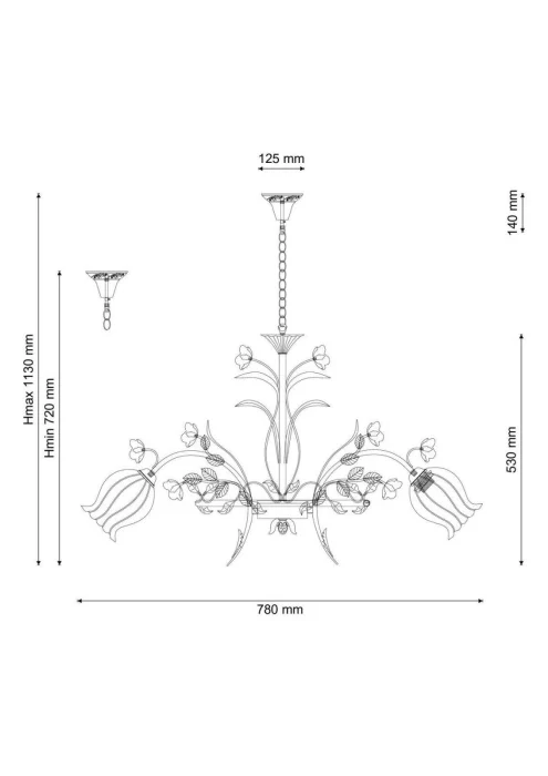 Люстра подвесная Lucia Tucci Fiori di rose 106.8