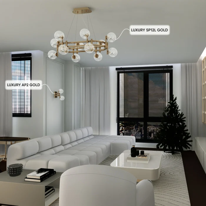 Люстра Crystal Lux LUXURY SP12L GOLD